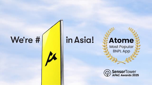 Atome named Most Popular BNPL app at 2025 edition of Sensor Tower APAC Awards